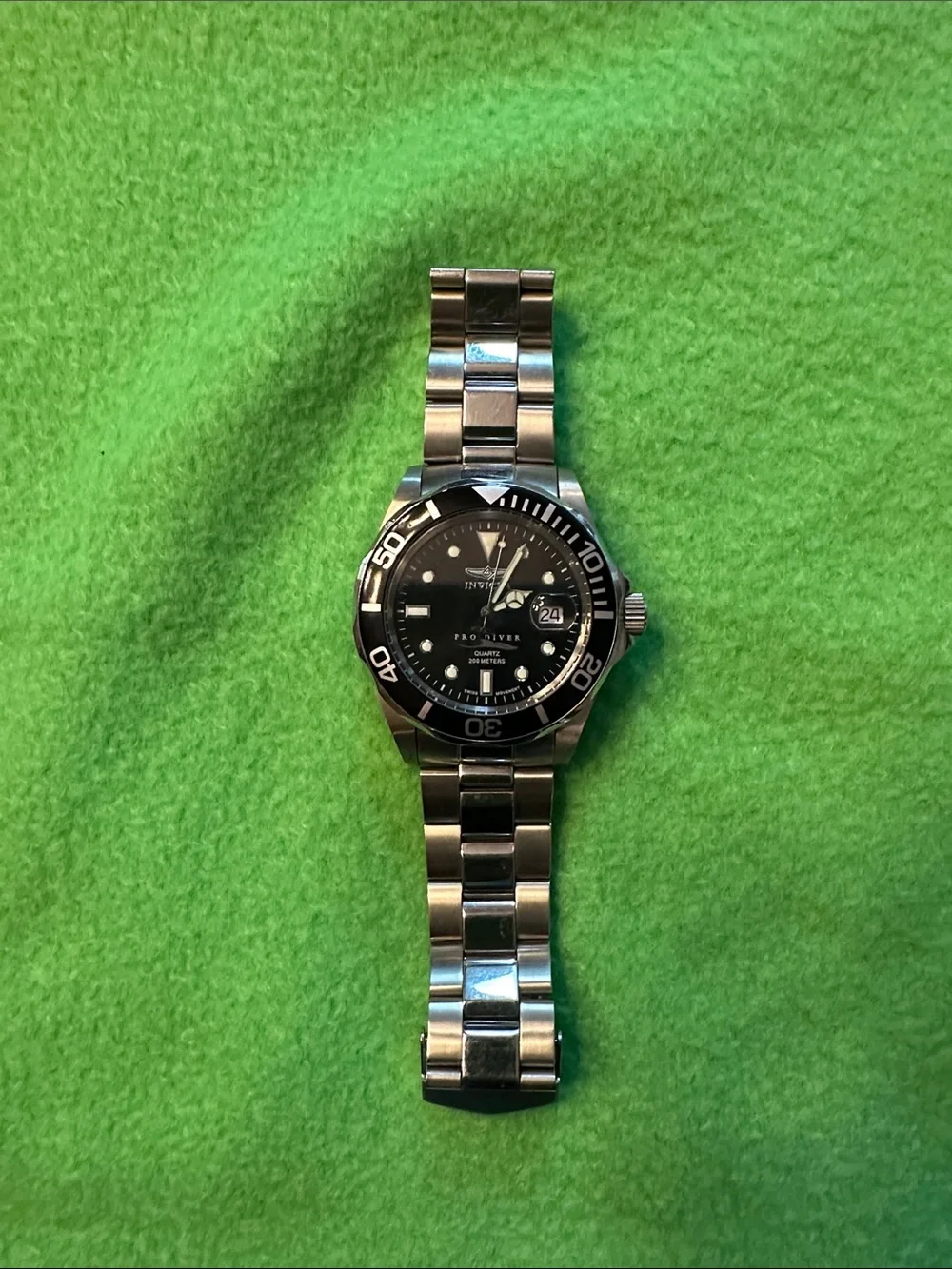 Invicta Men's Stainless Steel Watch with Black Dial
